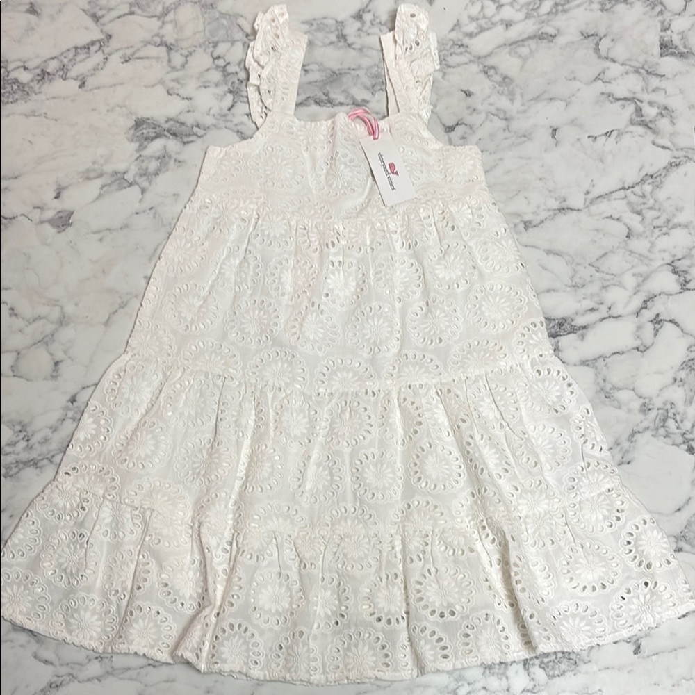 Girls Vineyard Vines White Sleeveless Sundress. Medium